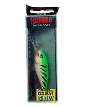 Load image into Gallery viewer, RAPALA LURES SHAD RAP Fishing Lure in GLOW GREEN TIGER. Gander Mountain Special Color.