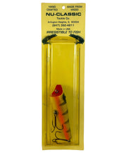 Load image into Gallery viewer, NU-CLASSIC TACKLE COMPANY 5" Handcrafted Wood Topwater Plug Fishing Lure in PERCH SCALE