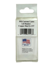 Load image into Gallery viewer, PH (PHIL HUNT) CUSTOM LURES LIL HUNTER Fishing Lure in COPPER RED. Proudly made in the USA.