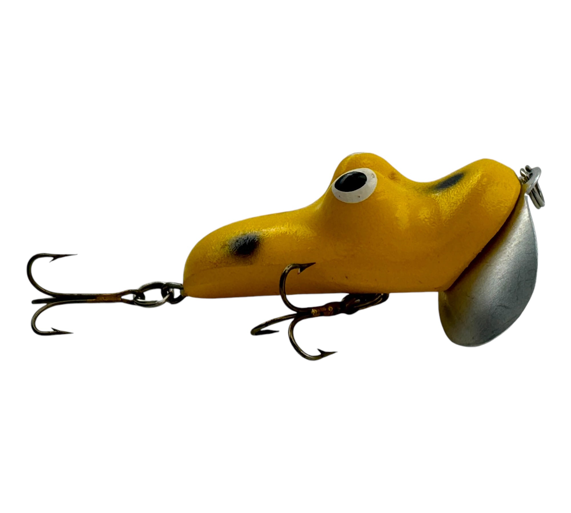 antique fishing lures frogs WEBER TACKLE SWIM KING Fishing Lure • SW3 YELLOW FROG – Toad Tackle