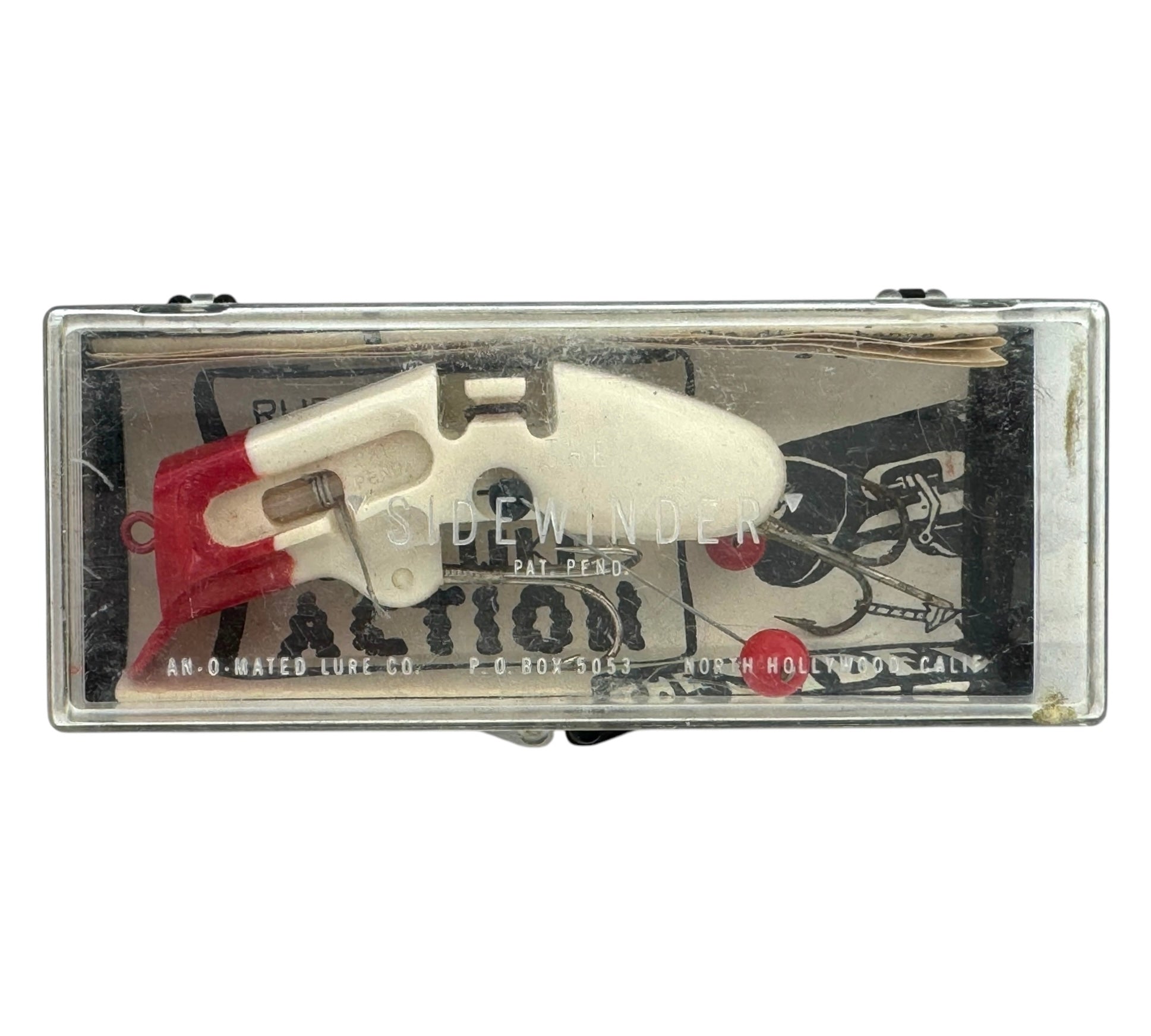 North Hollywood, California • AN-O-MATED LURE COMPANY THE SIDEWINDER Mechanical Fishing Lure • PRETZ-L-LURE
