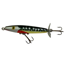 Load image into Gallery viewer, SOUTH BEND TOP-ORENO Fishing Lure in SPOTTED APE. Rare Antique Bait. L
