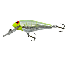 Charger l'image dans la galerie, BAGLEY LURES BASS N SHAD Balsa Fishing Lure in CHARTREUSE ON CHROME L. Salmon Snack