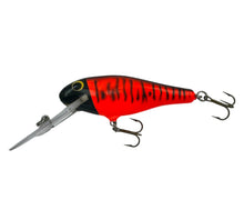 Charger l'image dans la galerie, Rare Color BAGLEY LURES BASS N SHAD Balsa Fishing Lure in Black on Red. Salmon Snack. L