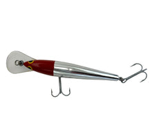 Load image into Gallery viewer, BAGLEY'S DIVING BANG-O-B #6 Fishing Lure in RED HEAD on SILVER CHROME. Dorsal