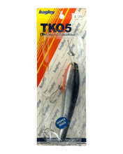 Load image into Gallery viewer, BAGLEY'S DEEP DIVING TECHNICAL KNOCKOUT FISHING LURE. BLACK on SILVER FOIL. TKO5DD BS