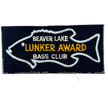 Load image into Gallery viewer, BEAVER LAKE 1970 LUNKER AWARD BASS CLUB TROPHY PATCH