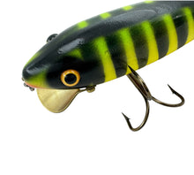 Load image into Gallery viewer, brass lip view for NU-CLASSIC TACKLE COMPANY Handcrafted Wood MUSKY Fishing Lure in FIRE TIGER