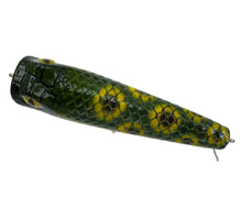 Load image into Gallery viewer, BLOODSHOT MORGUE WOODEN CHUGGER Topwater Wood Plug in GREEN FROG PATTERN D