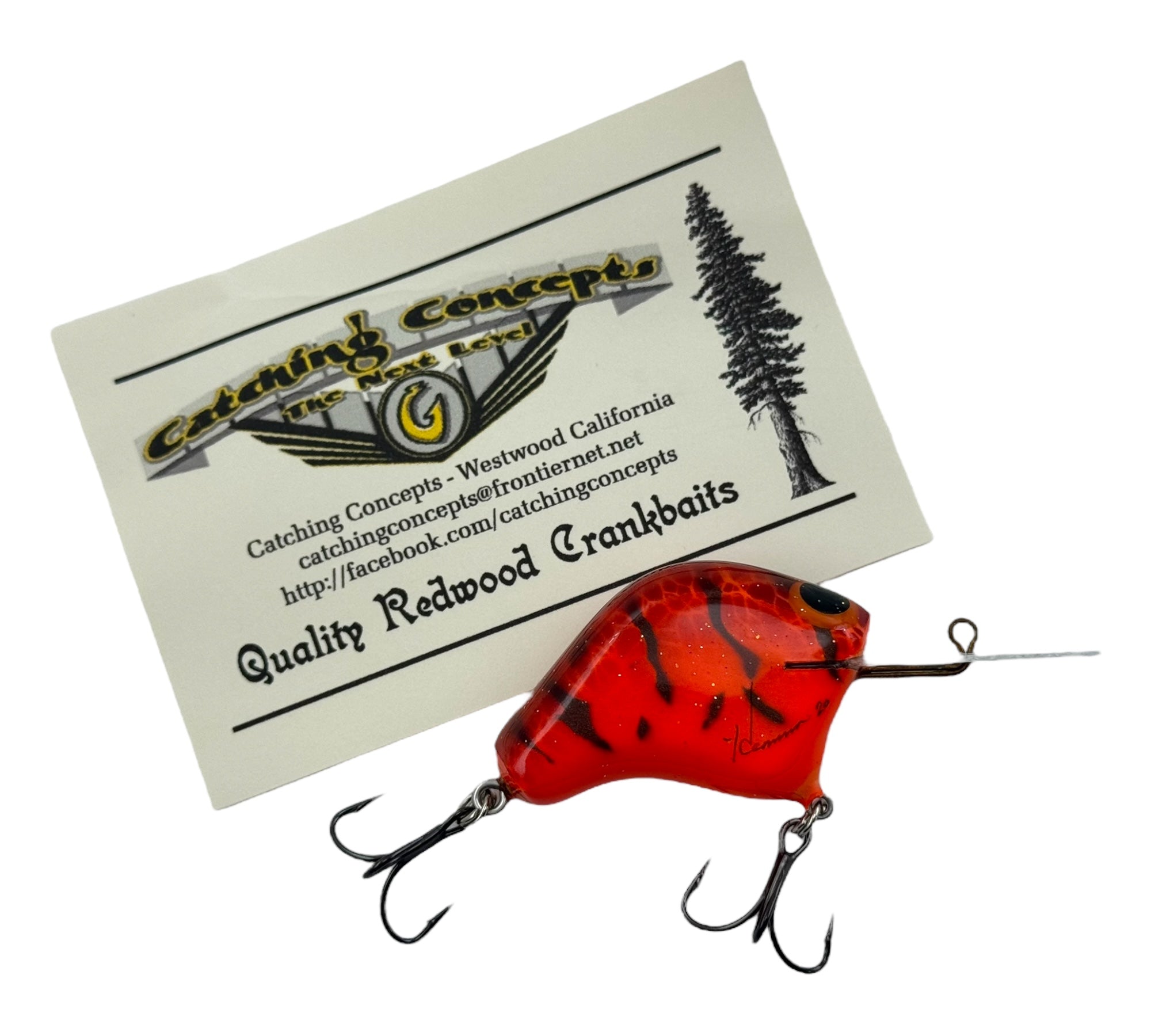 california fishing lures WESTWOOD, CALIFORNIA • CATCHING CONCEPTS RIPNC 0.5 HANDCRAFTED SEQUOIA REDWOOD FISHING LURE • CRYSTAL CRAW