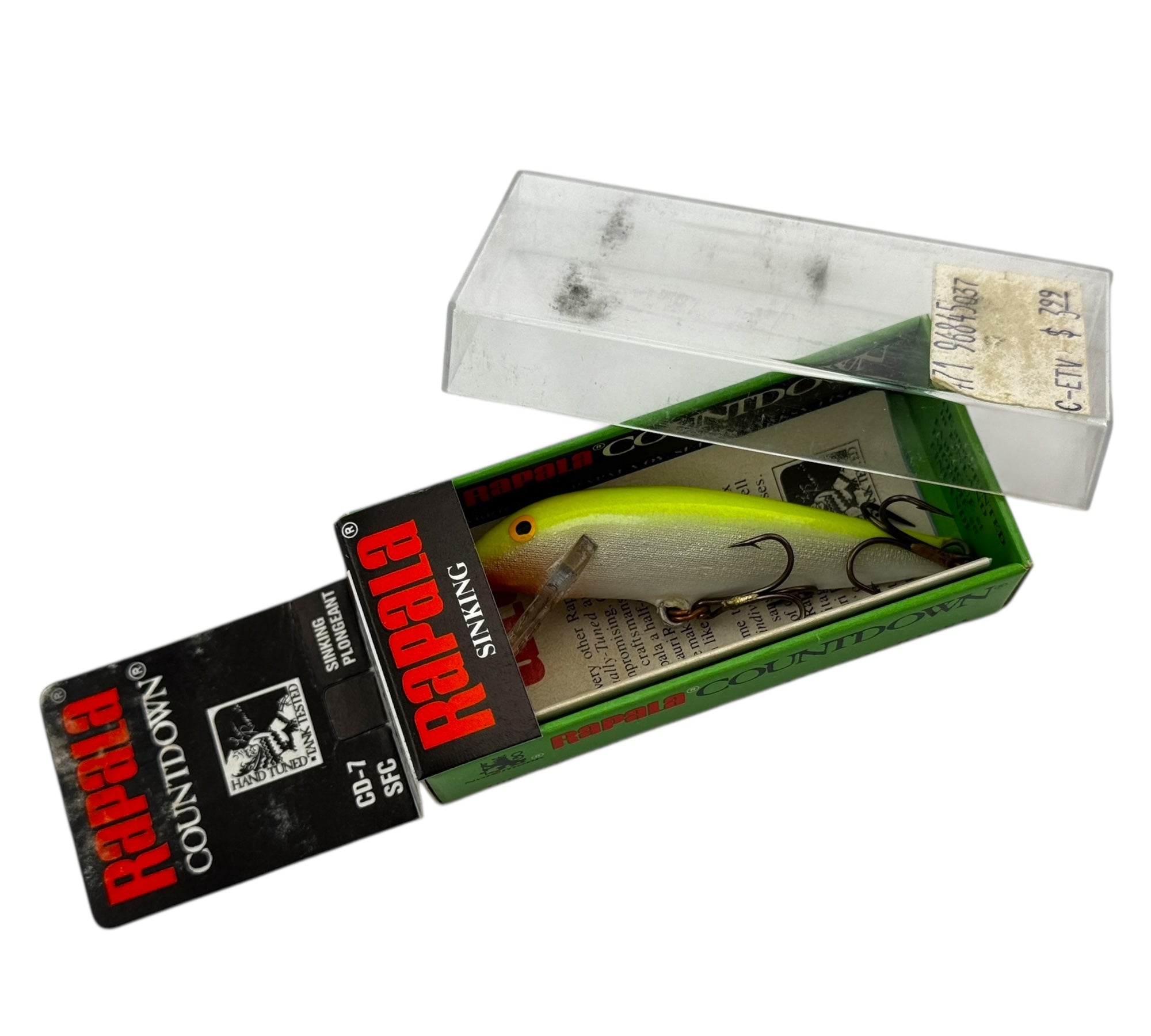 cd fishing lures RAPALA LURES COUNTDOWN 7 • SILVER FLUORESCENT CHARTREUSE – Toad Tackle