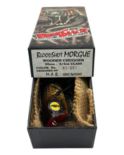 Cargar imagen en el visor de la galería, BLOOD SHOT MORGUE WOODEN CHUGGER Topwater Fishing Lure. Custom Made Rattlesnake Wood Bait from Japan. 2