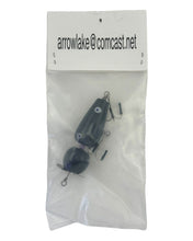 Load image into Gallery viewer, black surface lure. GEORGE SARSFIELD GTS CUSTOM MADE LURES ORBIT HEAD Fishing Lure