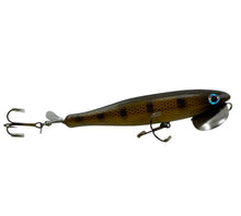 Load image into Gallery viewer, Right Facing View for CUSTOM MADE WOOD MUSKY Fishing Lure. Topwater Bait with Jitterbug Lip.