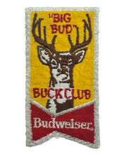 Load image into Gallery viewer, BUDWEISER BIG BUD BUCK CLUB HUNTING PATCH. ANTIQUE BREWERIANA COLLECTIBLE.