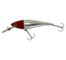 Load image into Gallery viewer, BAGLEY'S DIVING BANG-O-B #6 Fishing Lure in RED HEAD on SILVER CHROME. Left