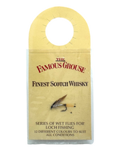 Charger l'image dans la galerie, FAMOUS GROUSE SCOTCH WHISKEY BOTTLE PROMO. WET FLY with GROUSE & SILVER.