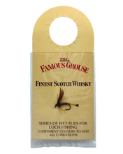 Load image into Gallery viewer, FAMOUS GROUSE SCOTCH WHISKEY BOTTLE PROMO. WET FLY with GROUSE & BROWN.