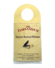 Charger l'image dans la galerie, FAMOUS GROUSE SCOTCH WHISKEY BOTTLE PROMO. WET FLY with GROUSE & PURPLE.