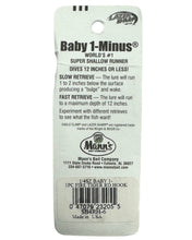 Load image into Gallery viewer, Fishing Tips for MANNS BAITS BABY One Minus Crankbait in FIRE TIGER. American Made Fishing Lure. 