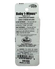 Cargar imagen en el visor de la galería, MANNS BABY ONE MINUS SHALLOW DIVER CRANKBAIT in FIRE SHAD fishing tips