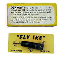 Cargar imagen en el visor de la galería, KAUTZKY LAZY IKE FLY ROD FISHING LURE in BLACK SCALE. Vintage Fly Ike. box bottom