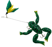 Load image into Gallery viewer, Frog and Fly Wood Decoy Lure by Southern Illinois Artist Jim Smith. Fishing Art from JAS Lures of Anna, IL