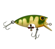 Load image into Gallery viewer, Poes Locomotion Fishing Lure. Antique Mechanical Crankbait. California Outdoor Product. Green Drip