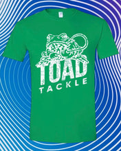 Load image into Gallery viewer, Toad Tackle All Cotton Fishing Tee in Green heavy cotton tshirt