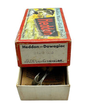 Load image into Gallery viewer, ANTIQUE HEDDON CRAZY CRAWLER. TRANSITIONAL HARDWARE & SURFACE HARDWARE. James Heddon's Sons Box Marked 2120 GM GREY MOUSE. dowagiac