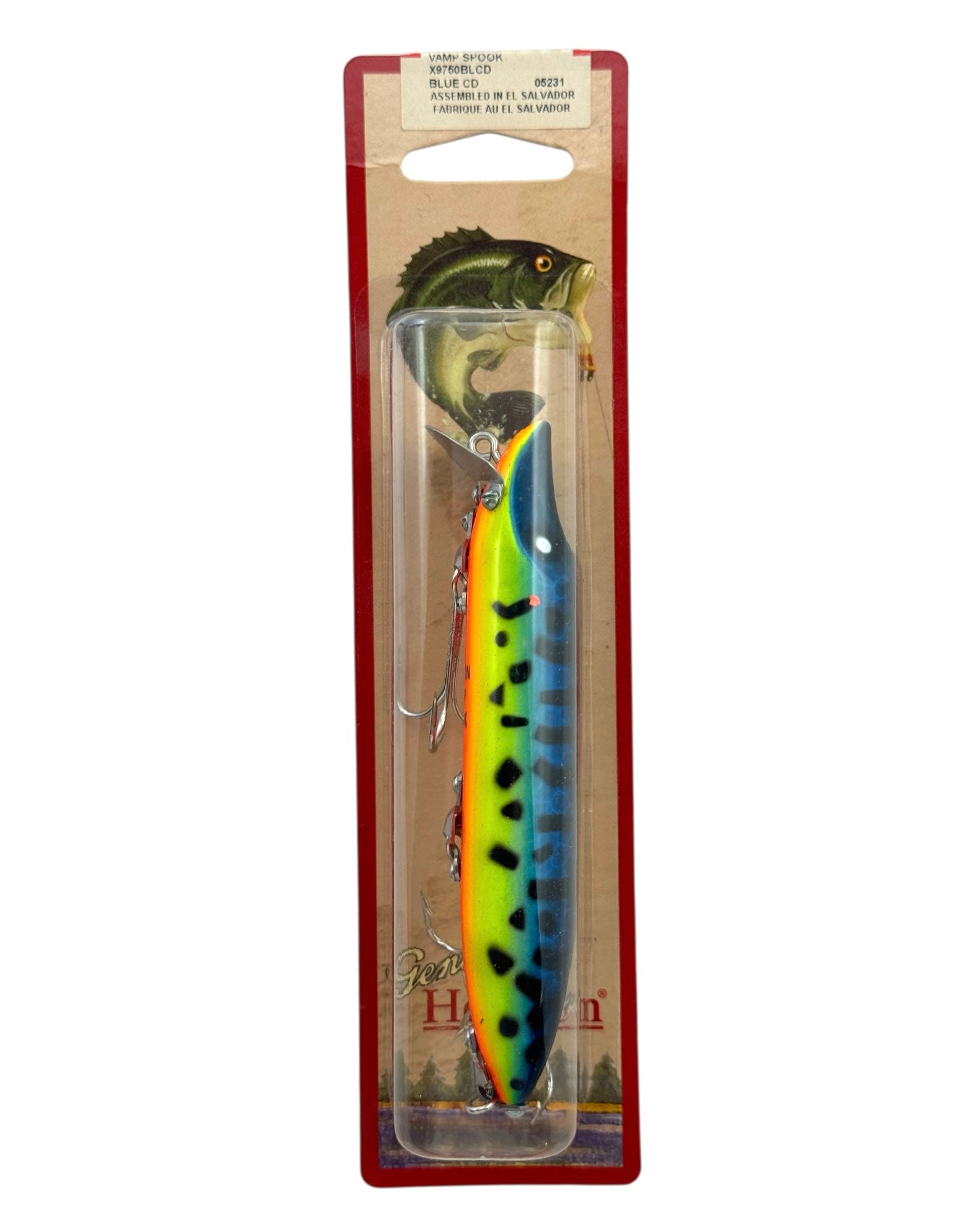 HEDDON LURES VAMP SPOOK FISHING LURE • BLUE COACHDOG