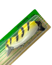 Cargar imagen en el visor de la galería, Up Close View of HEDDON MEADOW MOUSE Fishing Lure on Card in YELLOW TIGER