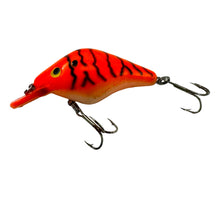 Load image into Gallery viewer, Left Facing View of MANN'S BAIT COMPANY RAZORBACK Vintage Fishing Lure in ORANGE/BENGAL TIGER. rare lure.
