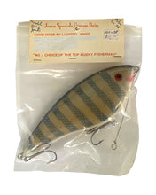Load image into Gallery viewer, JONES SPECIALS CUSTOM BAITS. Handmade Musky Bait by LLOYD D. JONES. Model 301 Foam JERK Fishing Lure.