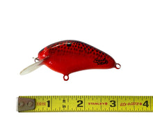 Load image into Gallery viewer, Handmade Bass Lures • BRIAN'S BEES CRANKBAITS 2 3/8" THICK FLAT SIDE ROUND BILL Fishing Lure • #220 RED BLACK