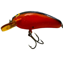 Charger l'image dans la galerie, Close Up View of ORIGINAL TENNESSEE SHAD SQUARE LIP Fishing Lure in ORANGE w/ BLACK BACK. Handmade Balsa Crankbait.