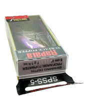 Load image into Gallery viewer, Box Stats View of RAPALA LURES SKITTER POP Size 5 Surface Popper w/ SURESET HOOKS Fishing Lure in PEARLESCENT PURPLE