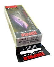 Load image into Gallery viewer, Box Stats View of RAPALA LURES SKITTER POP Size 7 Surface Popper w/ SURESET HOOKS Fishing Lure in PEARLESCENT PURPLE