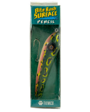 Charger l'image dans la galerie, TIEMCO BITE RUSH SURFACE PENCIL Fishing Lure in GREEN FROG. Topwater Bass Bait from Japan.