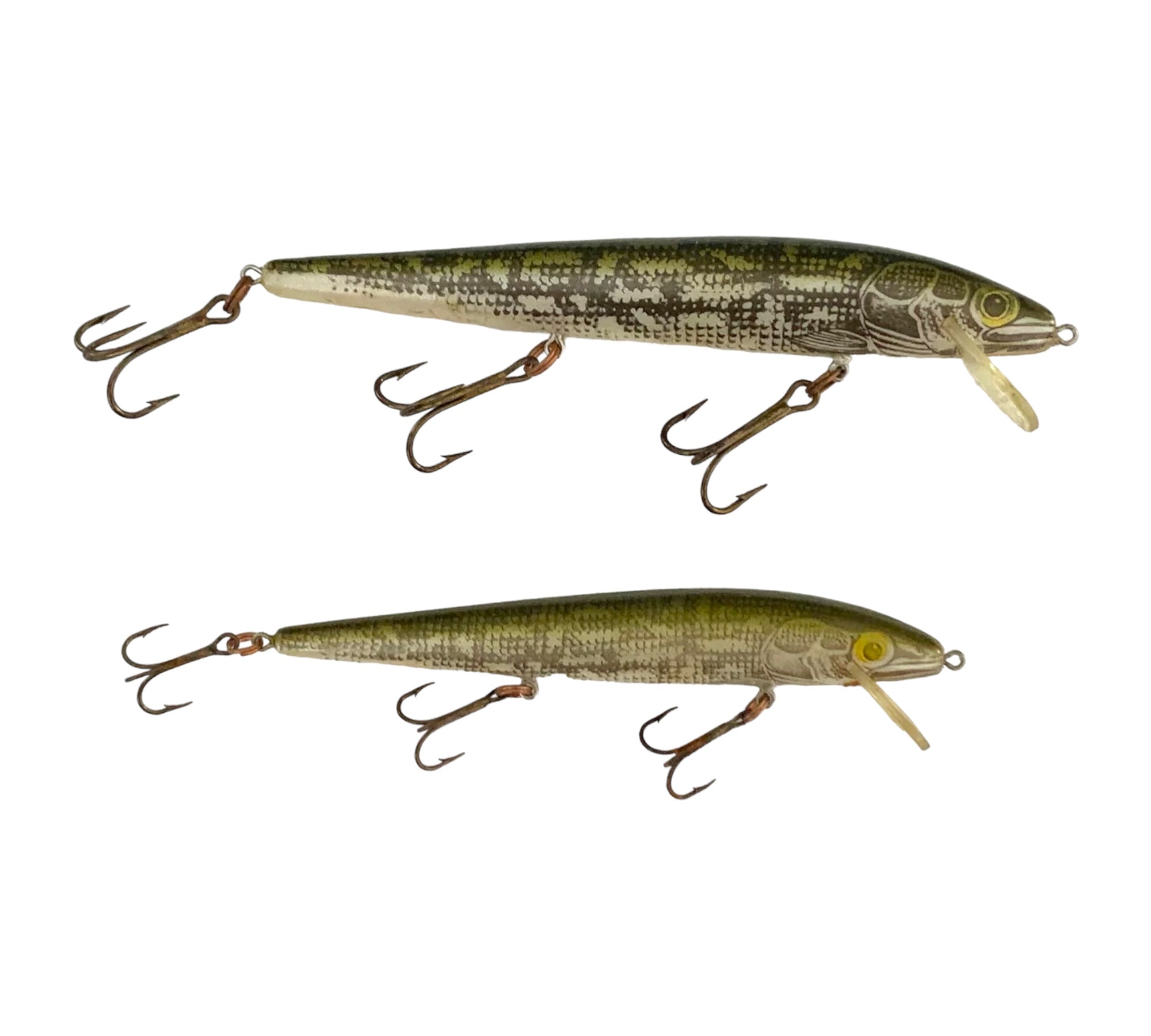 Lot of 2 REBEL LURES 4.5 & 5.5 MINNOW Fishing Lures