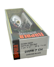 Cargar imagen en el visor de la galería, Box Stats View of RAPALA LURES DOWN DEEP RATTLIN FAT RAP 7 Fishing Lure in CHROME