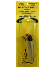 Load image into Gallery viewer, NU-CLASSIC TACKLE COMPANY 5" Handcrafted Wood Musky Fishing Lure in SHAD SCALE w/ BLACK BACK