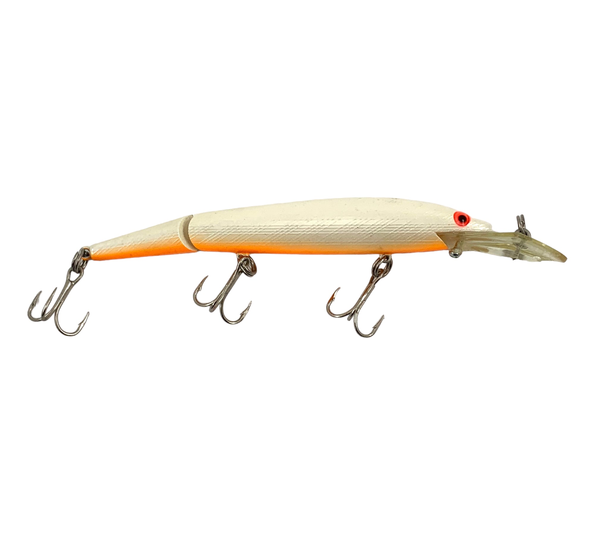 Rebel FASTRAC JOINTED MINNOW Fishing Lure • WHITE ORANGE – Toad Tackle