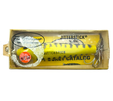 Cargar imagen en el visor de la galería, Boxed View of FRED ARBOGAST 5/8 oz JITTERSTICK Fishing Lure w/ Box & Pocket Catalog in FROG
