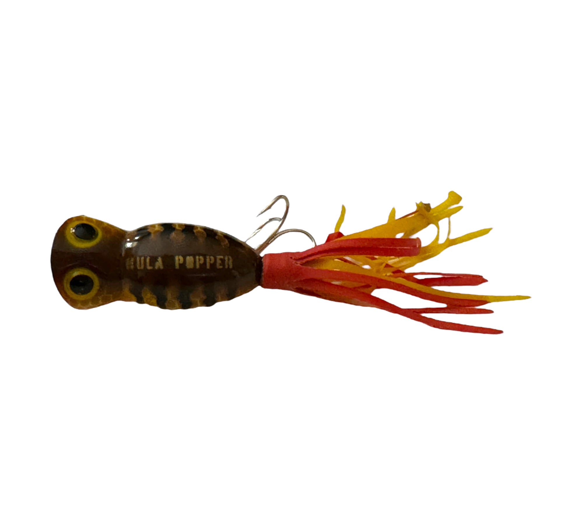 FRED ARBOGAST Fly Rod Size HULA POPPER Lure • BROWN PARROT – Toad Tackle FRED ARBOGAST Fly Rod Size HULA POPPER Lure • BROWN PARROT – Toad Tackle