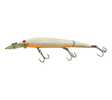 Cargar imagen en el visor de la galería, Left Facing View of Rebel Lures FASTRAC JOINTED MINNOW Fishing Lure in White w/ Orange Belly