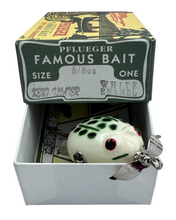 Load image into Gallery viewer, PFLUEGER KENT FROG FISHING LURE. CANOE BOX. WHITE ENAMEL floater