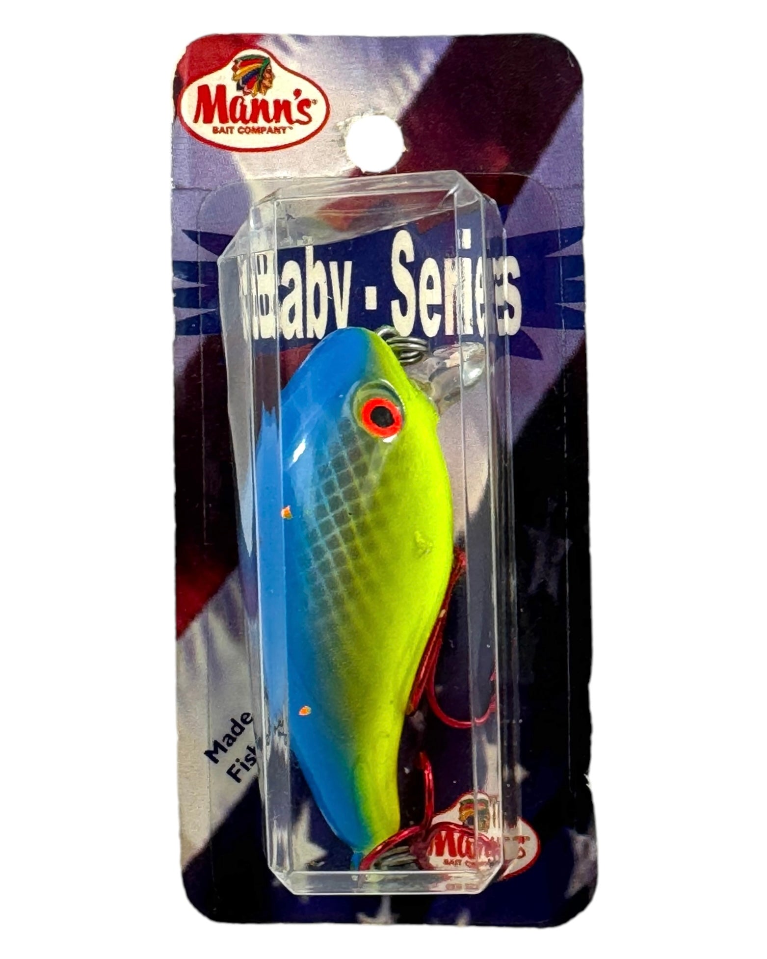 Mann's Bait Company Baby 1 Fishing Lure • CHARTREUSE BLUE Toad Tackle