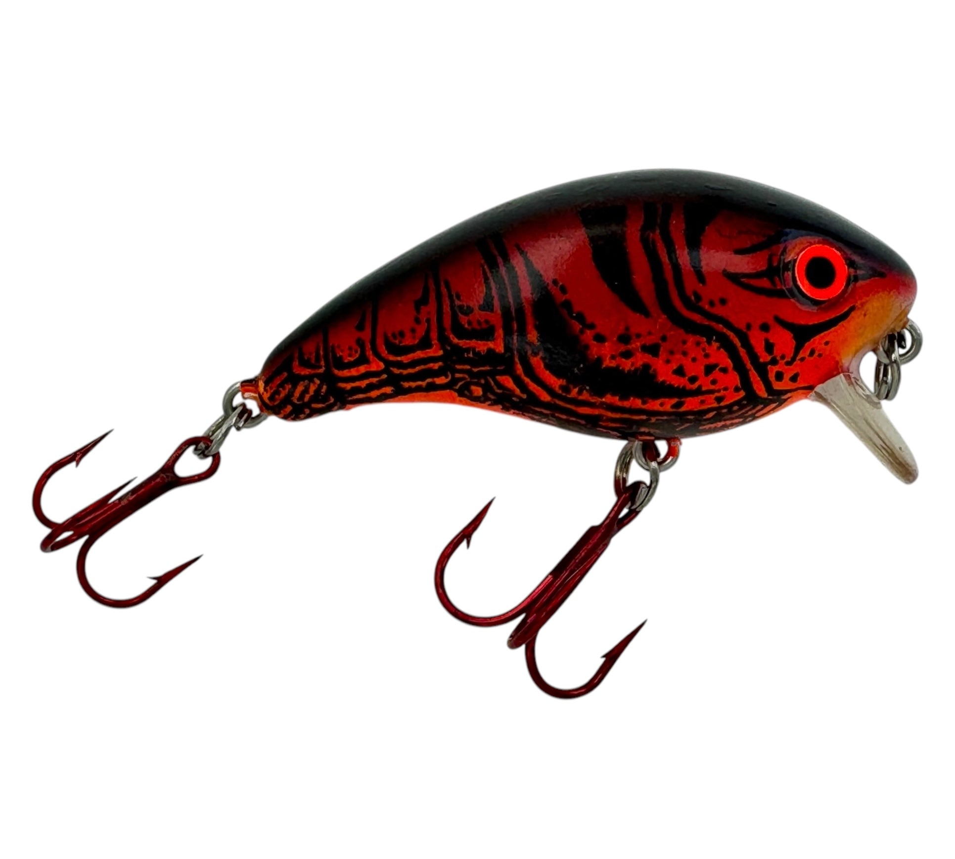 Mann&rsquo;s Bait Company Baby 1- Vintage Fishing Lure • RED CRAW – Toad 