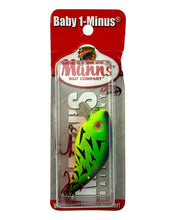 Load image into Gallery viewer, MANNS BAITS BABY One Minus Crankbait in FIRE TIGER. American Made Fishing Lure. Red Treble Hooks.